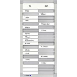 Anwesenheitstafel 20 Personen Legamaster 12x2cm 26x54cm