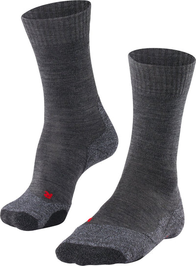 Falke TK2 Anti-Blister Wandersocken aus dickem Woll-Funktionsmaterial Herren grau - Größe 44-45