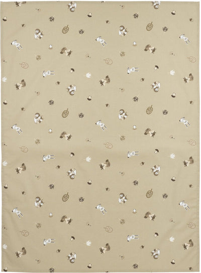 Meyco Babybettlaken mit Waldtieren – Sand – 75 x 100 cm – 0,3 tog