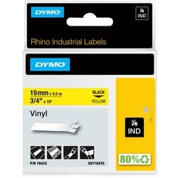 Klebebänder Nashorn Dymo Vinyl 19x5,5mm gelb
