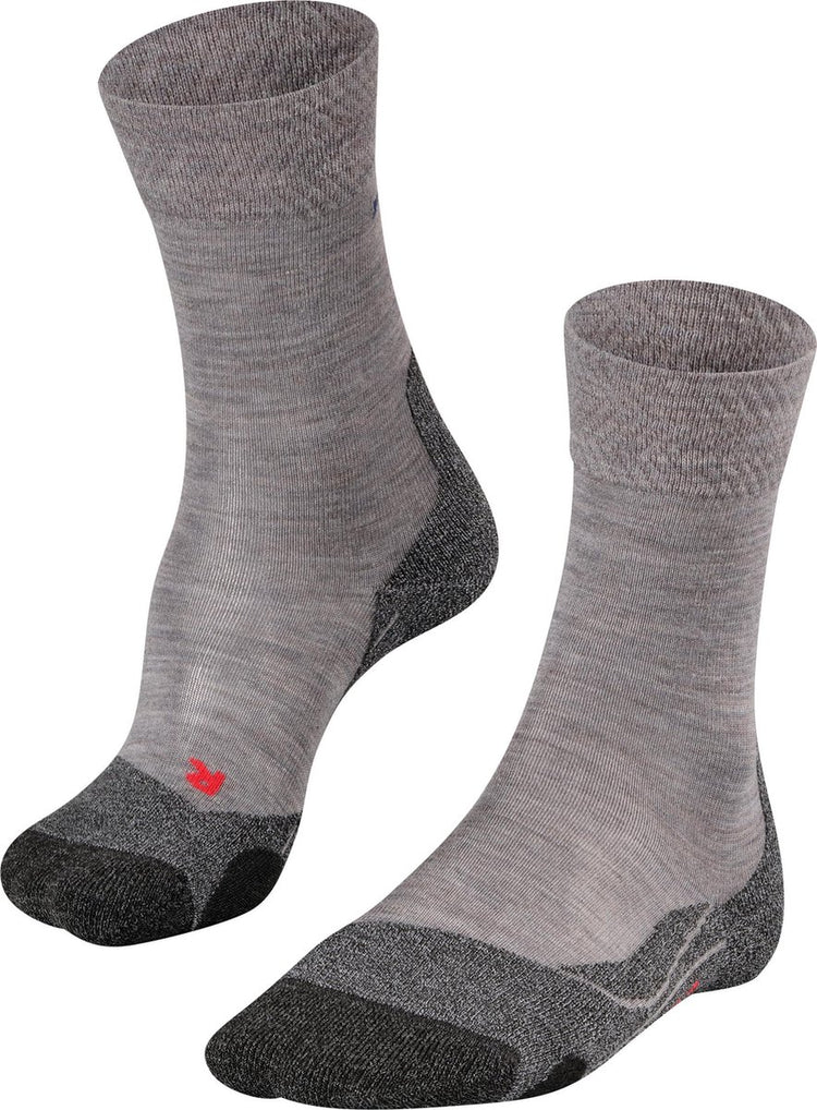 Falke TK2 Melange Anti-Blister Wandersocken aus dickem Woll-Funktionsmaterial Damen Grau - Größe 39-40