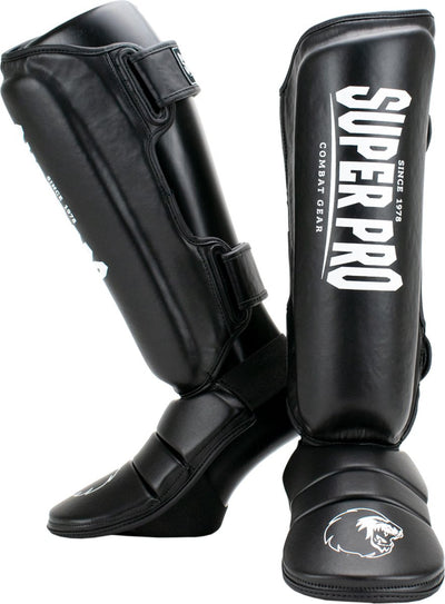 Super Pro Combat Gear Schienbeinschutz schwarz weiß extra extra klein