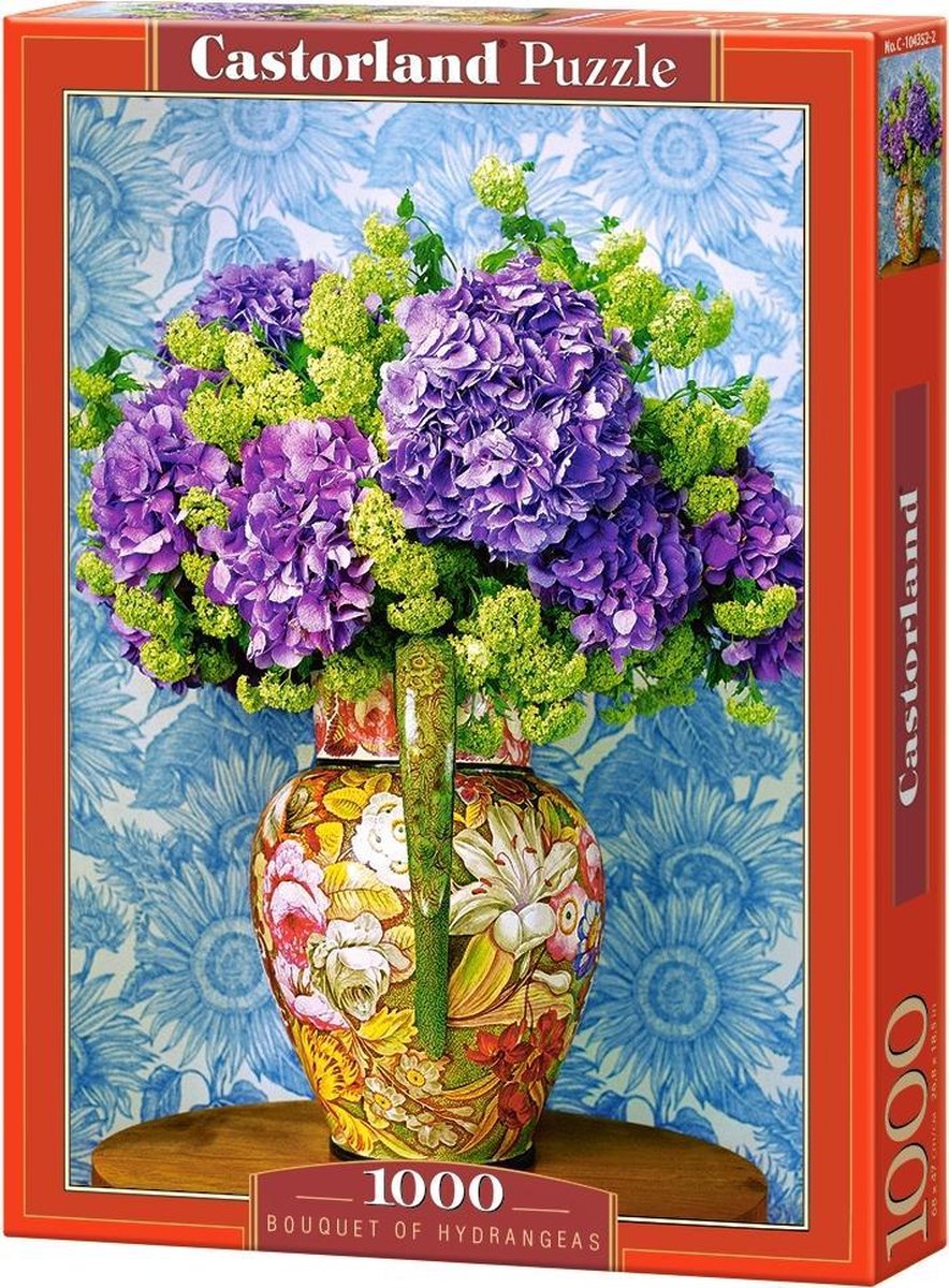 Castorland Hortensienstrauß – Puzzle – 1.000 Teile – Satin-Finish – perfekte Passform – europäische Qualität