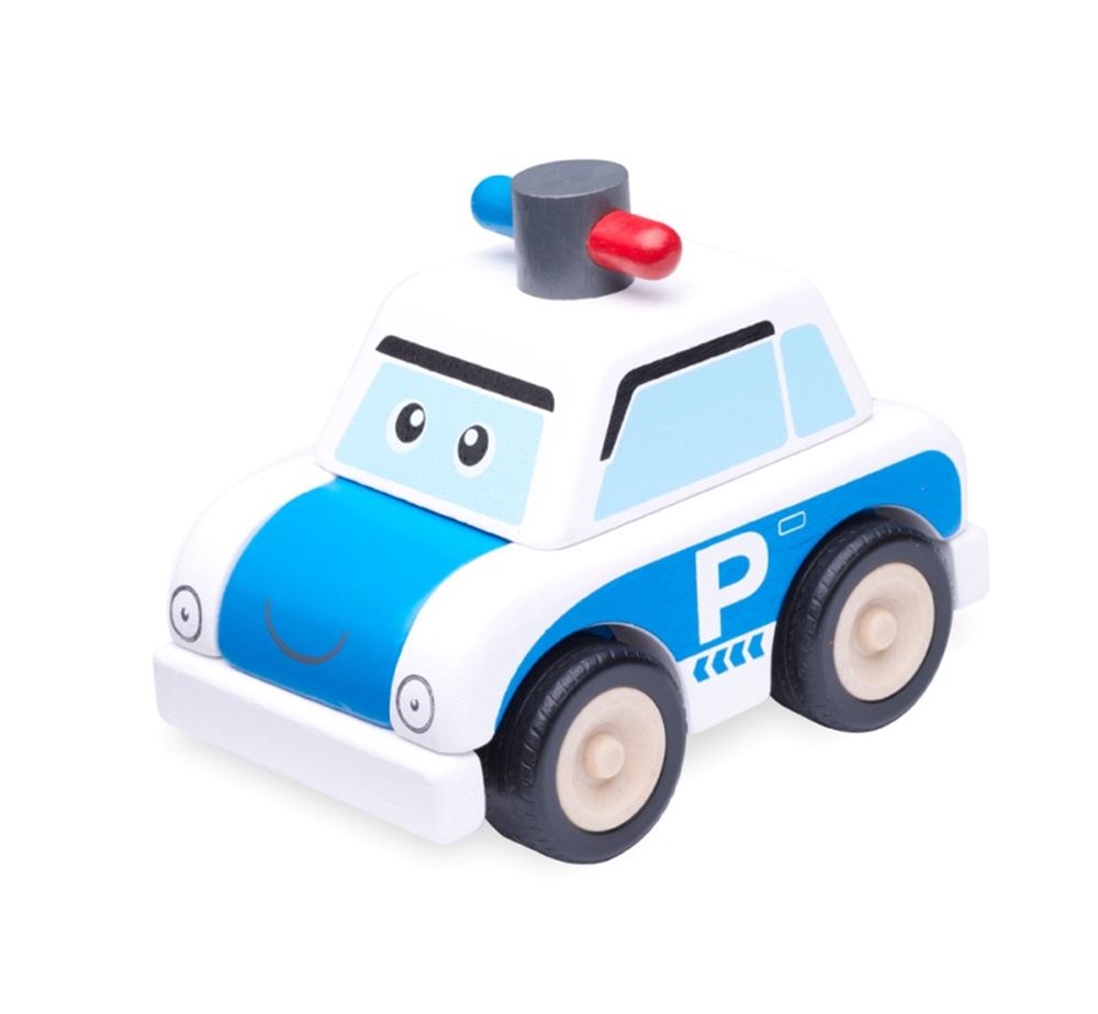 Wonderworld baut ein Polizeiauto. +1