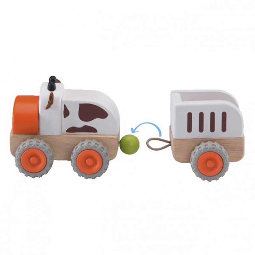 Wonderworld Kuhtraktor mit Anhänger+1