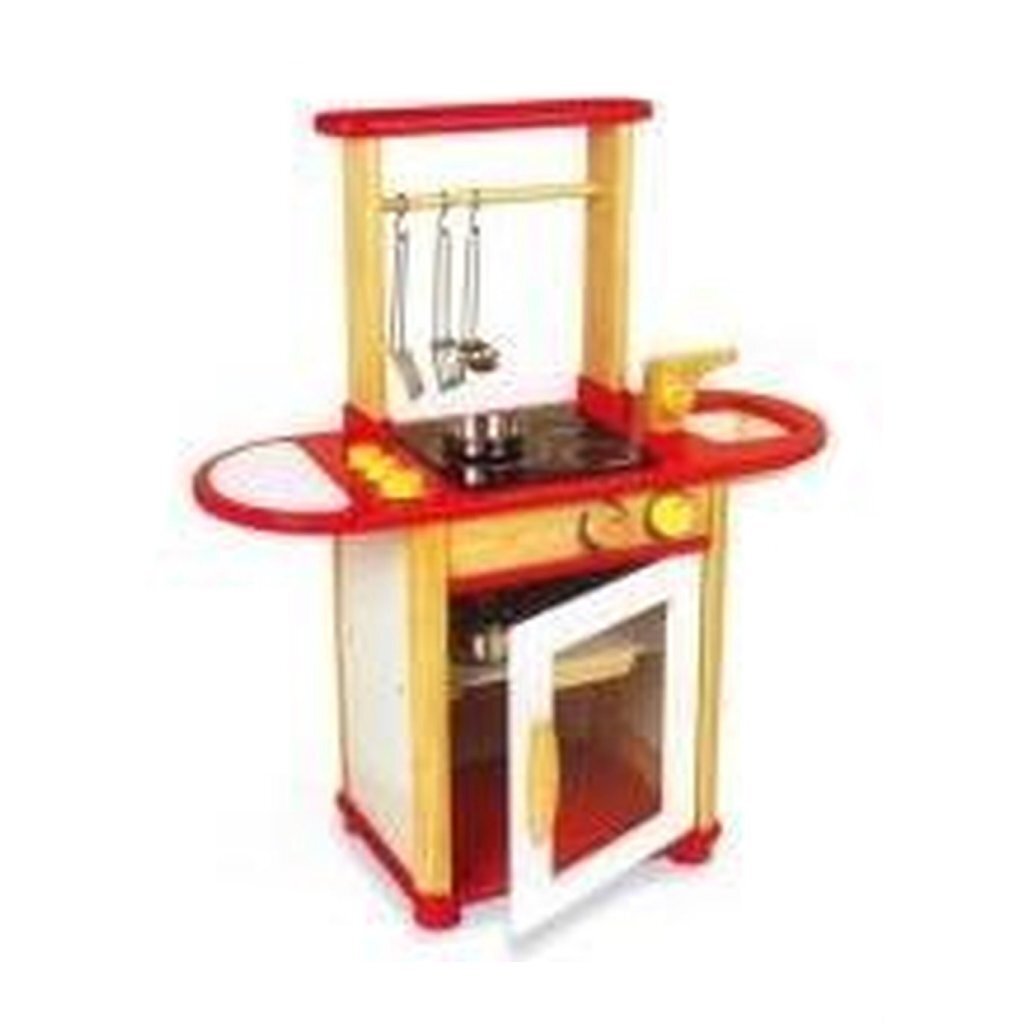 Pintoy Pintoy Holzküchen Island rot