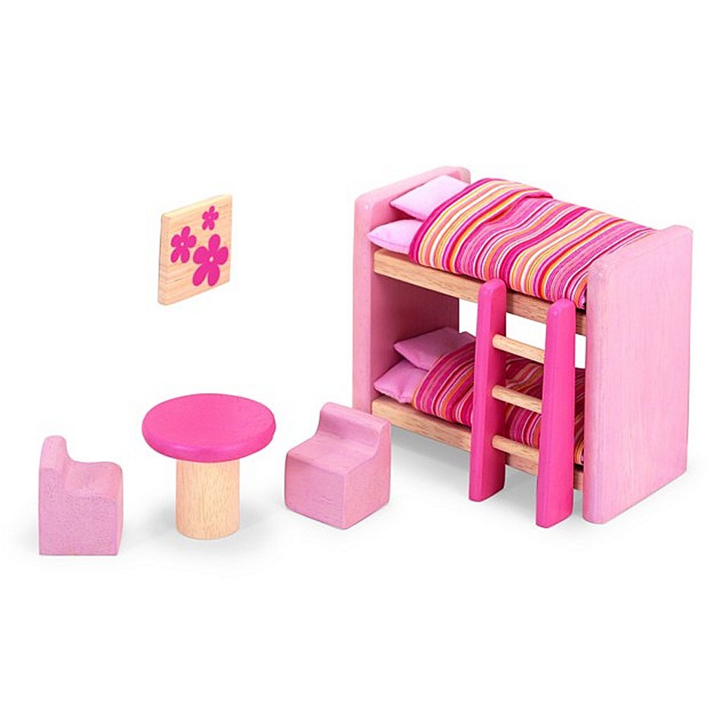 Pintoy Pintoy Pink Kinderzimmer für Dollhouse