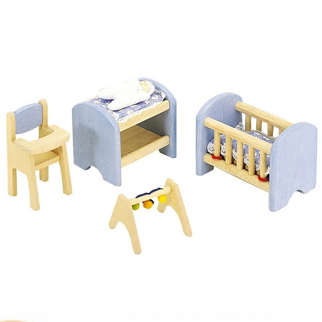 Pintoy Pintoy Blue Baby Room für Dollhouse
