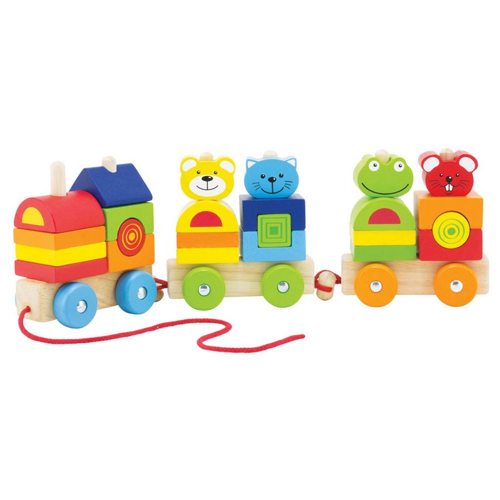 Pintoy Pintoy 4 Freunde Holzklötze Eisenbahn