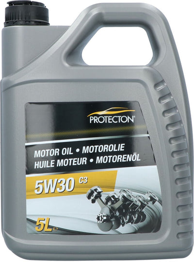Protecton Motoröl 5w-30 c3 – synthetisch – für Benzin-, Flüssiggas- und Dieselmotoren – Kraftstoffeinsparung bei mittlerem Kraftstoffverbrauch – speziell entwickelt für Pumpe-Düse-Dieselmotoren – reduzierte Bildung von Verbrennungsrückständen – 5 Liter