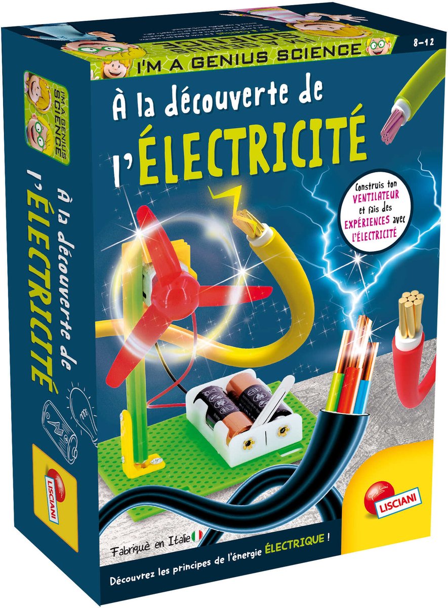Lisciani, ich bin ein Genie der Taschenwissenschaft – a la découverte de l'electricite