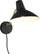 Trio Traveler - Wandleuchte - Schwarz-Gold - exkl. 1x E27 4 W - Schnurschalter - Flexibel - Wandmontage - Flex - Anschließen