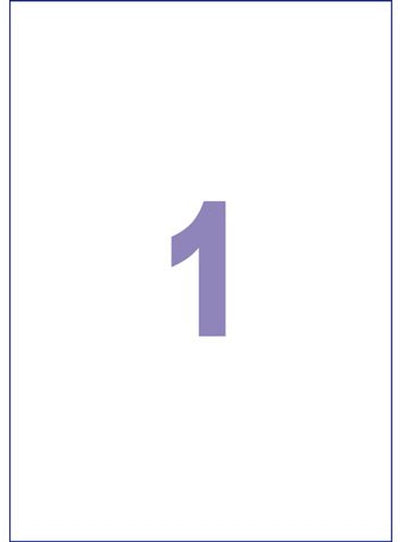 Kangaro-Etiketten – Universal – Inkjet-Laserkopie 210 x 297 mm – 25 Blatt – 1 Aufkleber pro Blatt – k-210297-25
