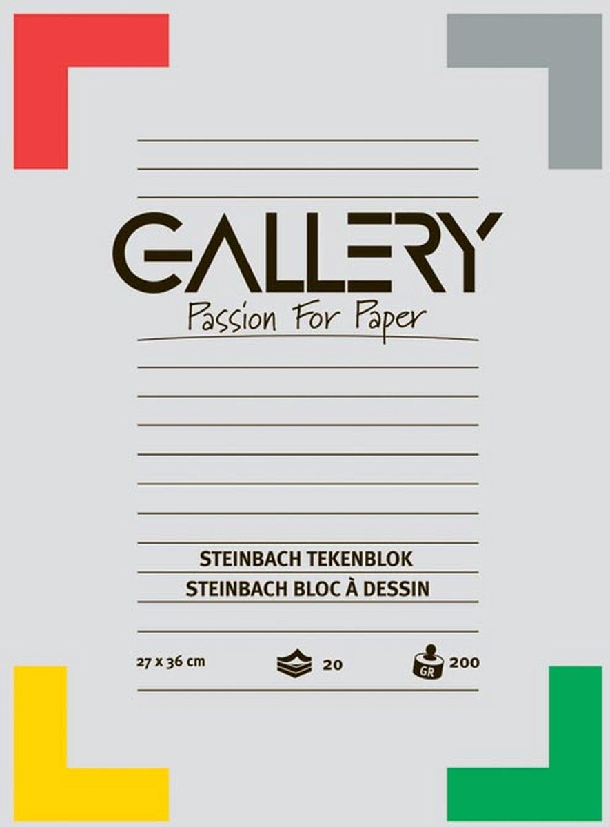 Galerie Steinbach Zeichenblock Größe 27 x 36 cm 200 g m² 20 Blatt
