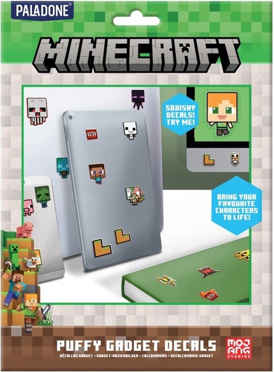 Paladone Mojang Studios – Minecraft – Set mit Puffy-Gadget-Aufklebern