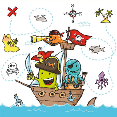 Papstar Servietten Piratencrew 3-lagig 33x33cm