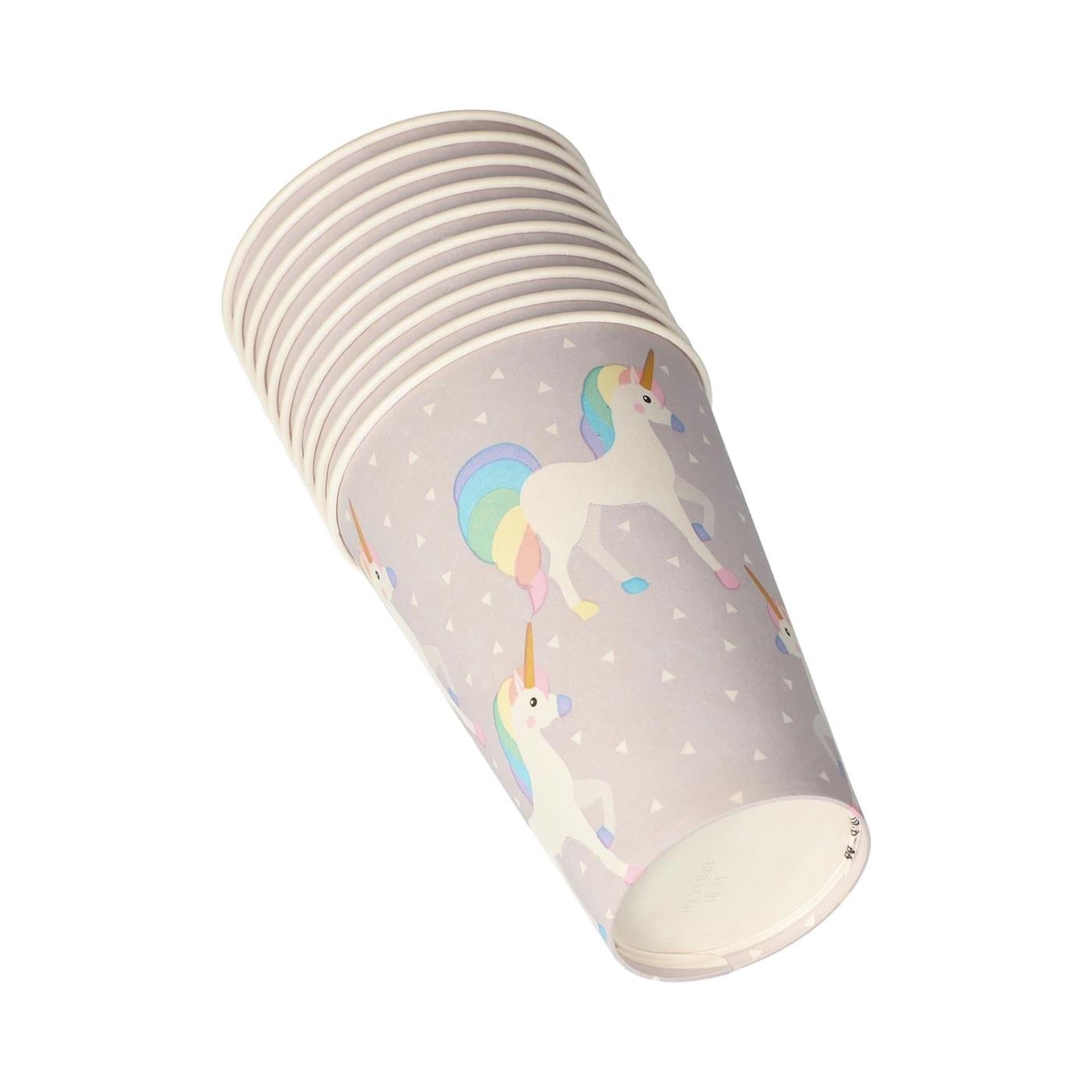 Papstar Trinkbecher Einhorn aus Pappe 0,2l