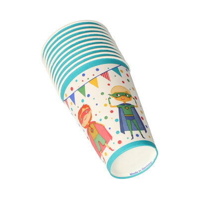 Papstar Becher Superheldenkarton 0,2l ø7x9,7cm