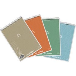 Steno-Block, 14,5 x 21 cm, liniertes Papier, 2 rote Linien, 144 nlz, 72 Blatt