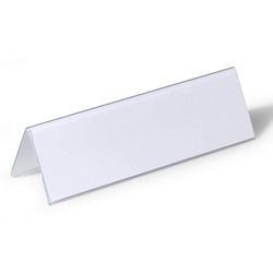 Tisch-Namensschild langlebig 805219 PVC 210 x 61 mm doppelseitig transparent 25 Stück