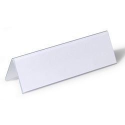 Tisch-Namensschild langlebig 805219 PVC 210 x 61 mm doppelseitig transparent 25 Stück