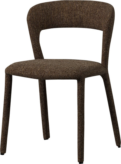 Woood edler Esszimmerstuhl – Polyester – Braun meliert – 76 x 51 x 56