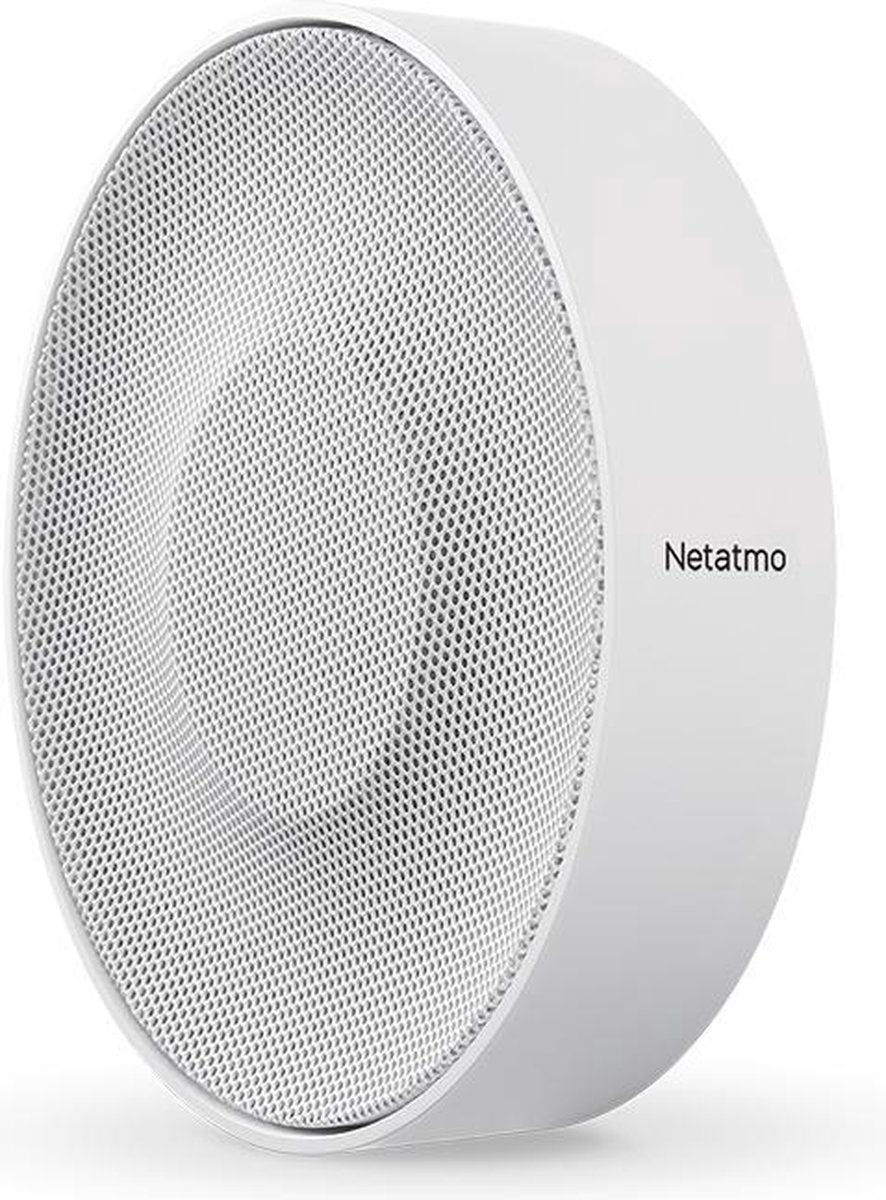 Netatmo smarte Innensirene – kabellose Alarmsirene – 110 dB Alarm – Sicherheitssystem – für Kamera – inklusive Batterien – weiß – 1 Stück