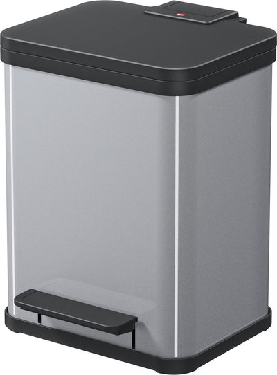 Hailo Hailo Oko Duo plus M Pedal Eimer 2x9l Silber Schwarz