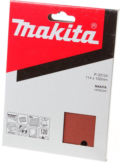 Makita Zubehör Schleifblatt K120 114x102 rot - P-33124