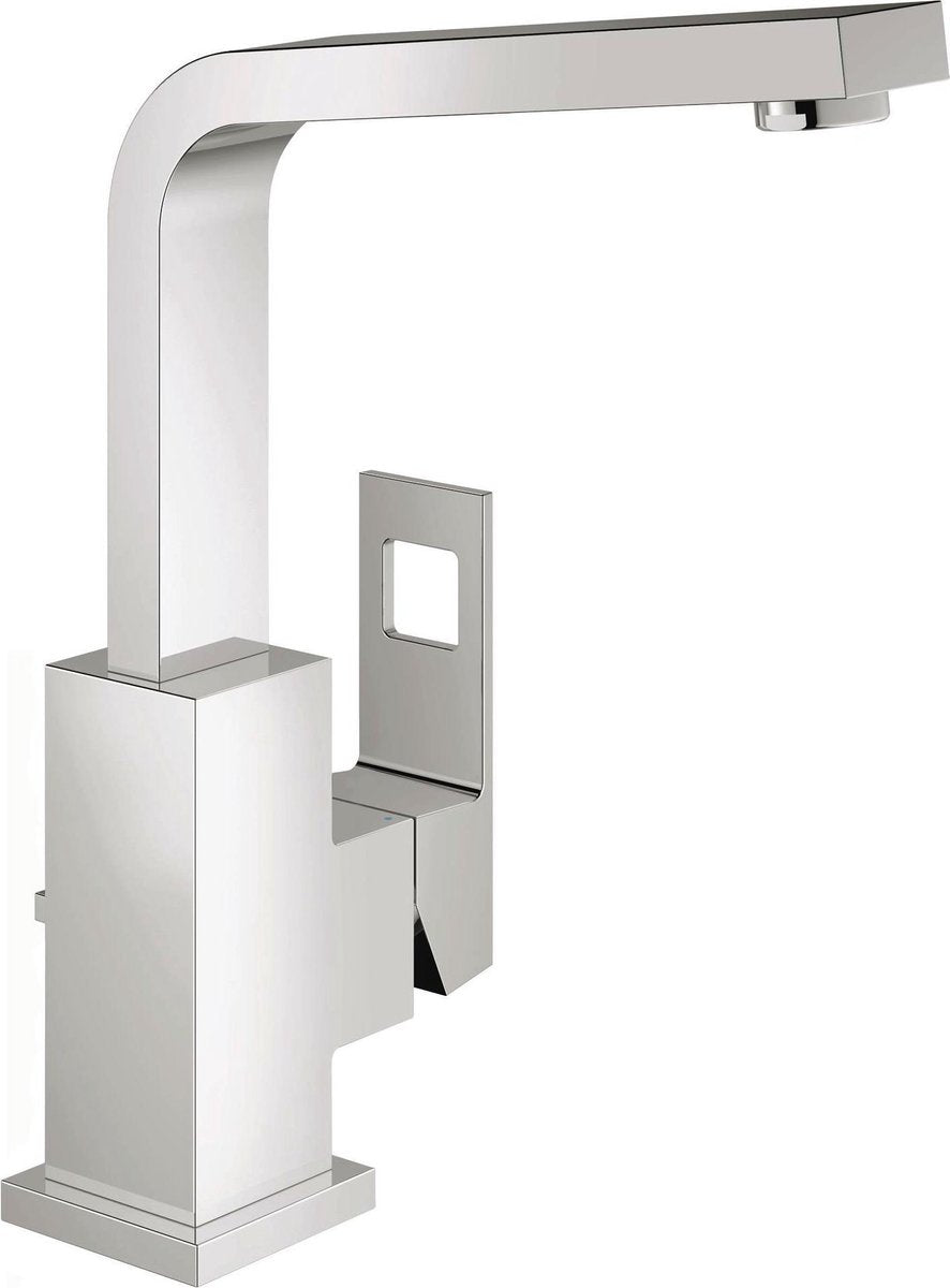 Grohe Eurocube Waschtischarmatur – hoher Auslauf – mit Ablaufgarnitur – Chrom – wassersparend