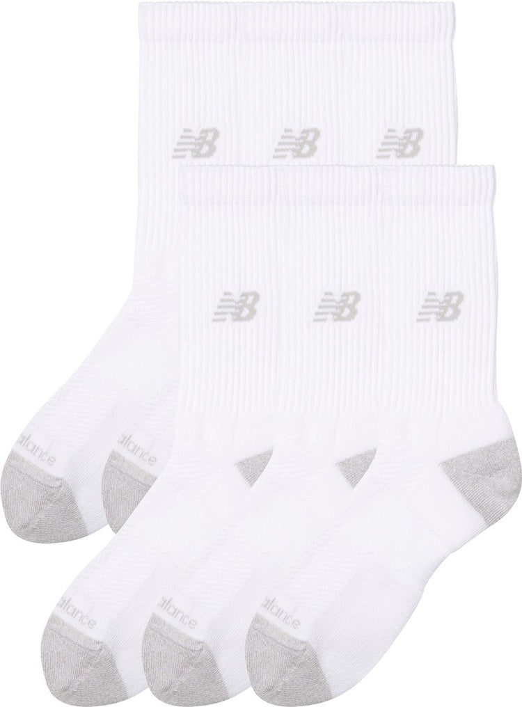 New Balance Active Crew Sock 6er-Pack Unisex-Sportsocken – Weiß