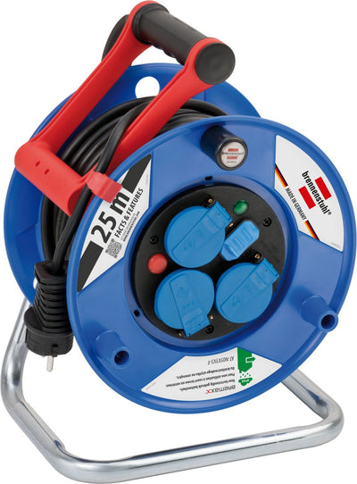 Brennerstuhl Garant Kabeltrommel IP44 mit USB 25m N05V3V3-F 3G1,5 Pin Erde