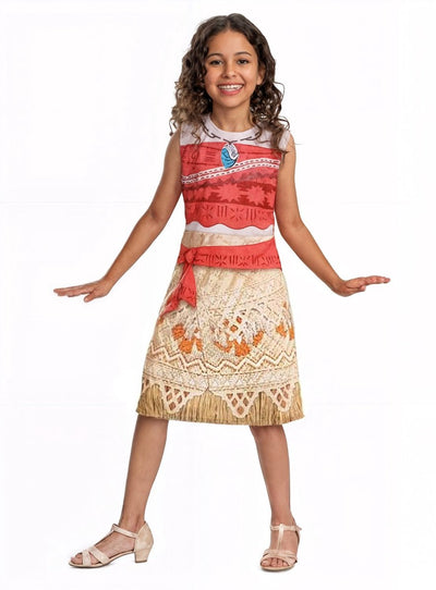 Disguise Disney – Moana 2, Kostüm Moana Vaiana Basic Plus Kleid, Größe S (5 – 6 Jahre)