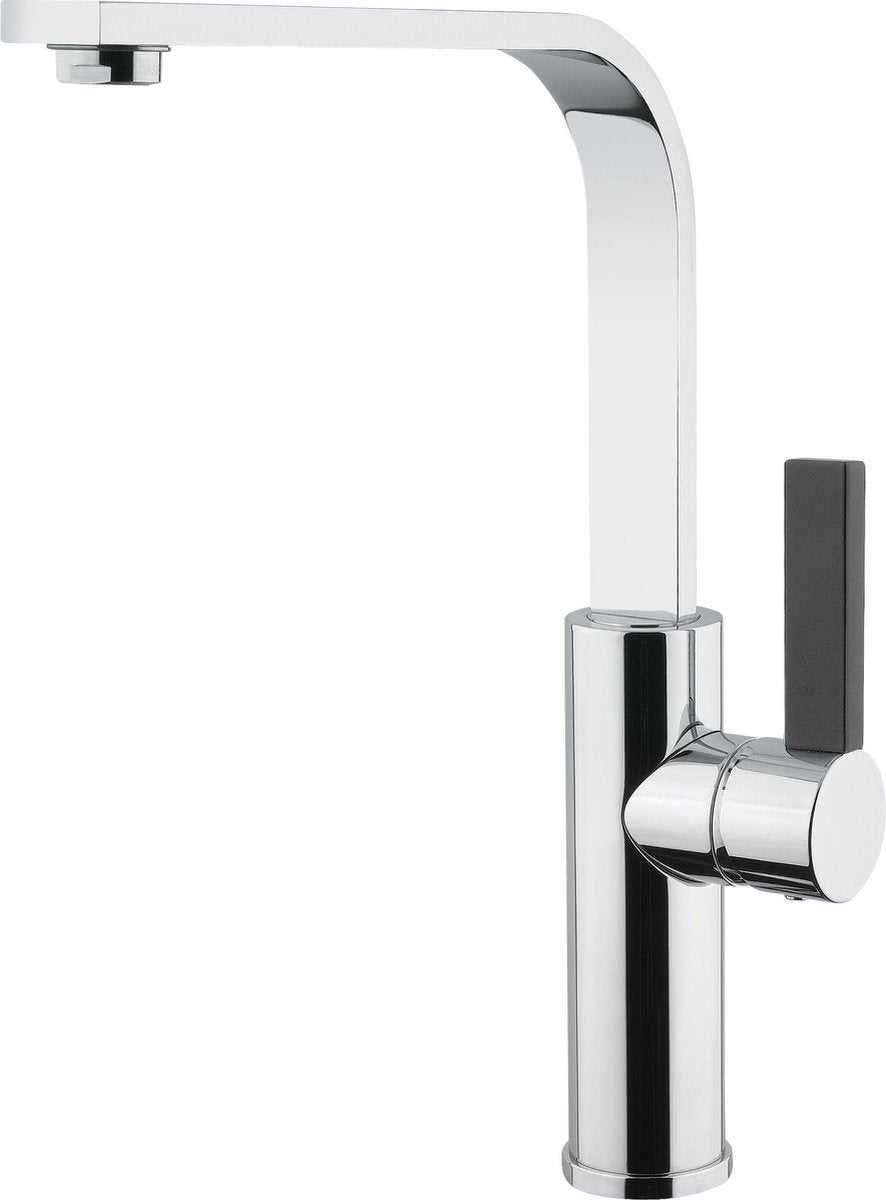 Flache Küchenarmatur von Plieger – Küchenarmatur mit schwenkbarem Auslauf – Wasserhahn aus Messing – ein Hebel – Chrom