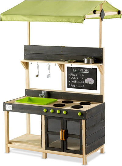 Exit Toys Exit Yummy 300 Holz-Außenküche – Matschküche – Outdoor-Spielküche – Kinder – FSC-Holz – Natur