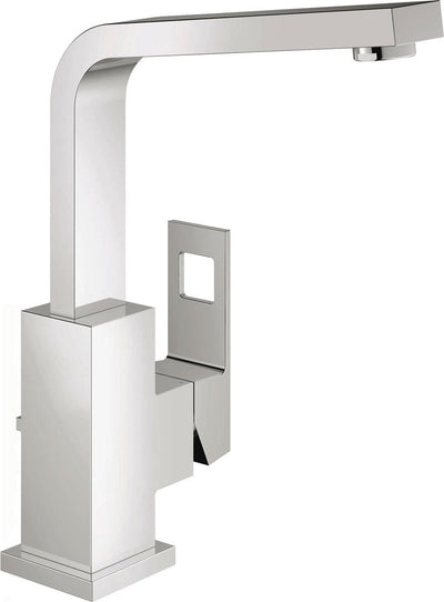 Grohe Eurocube Waschtischarmatur – hoher Auslauf – mit Ablaufgarnitur – Chrom – wassersparend