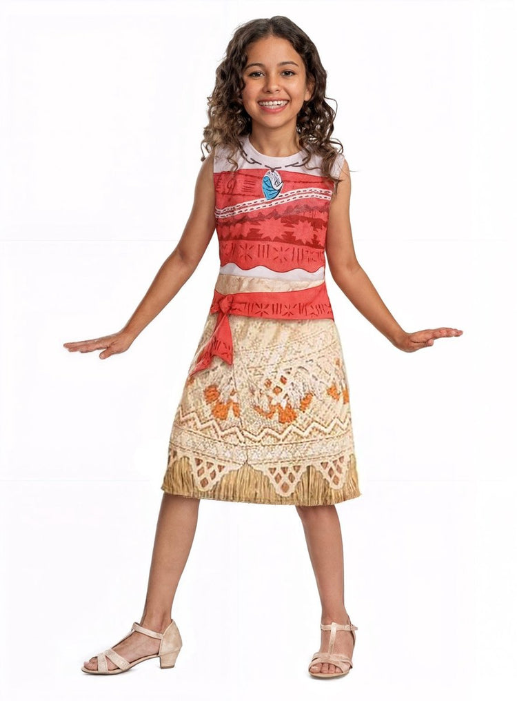 Disguise Disney – Moana 2, Kostüm Moana Vaiana Basic Plus Kleid, Größe M (7–8 Jahre)