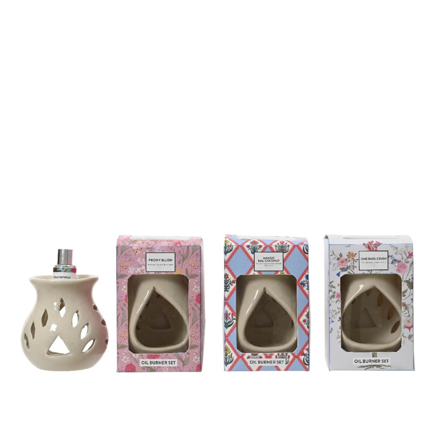 Decoris Ölbrenner-Set aus Keramik, 8,8 x 7,5 x 13 cm