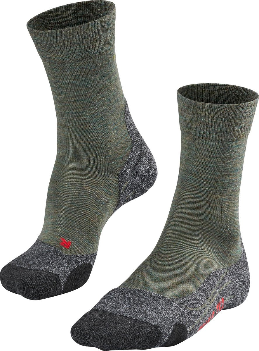 Falke TK2 Melange Anti-Blister Wandersocken aus dickem Woll-Funktionsmaterial Herren Grün - Größe 46-48