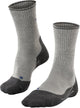 Falke TK2 Explore Wool Silk Medium Wattierung Wolle Funktionsmaterial Wandersocken Damen Grau – Größe 35-36