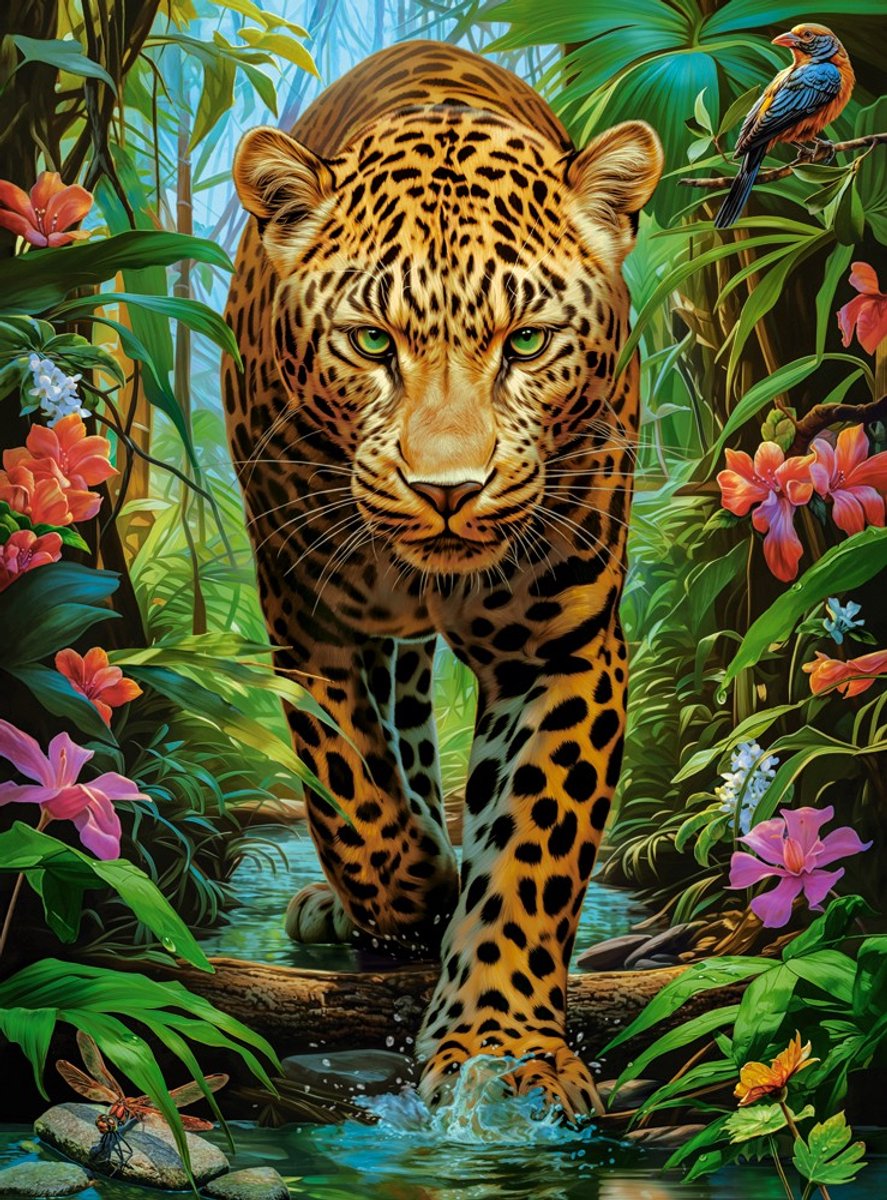 Castorland Puzzle Leopard in der Wildnis – 2000 Teile Puzzle.