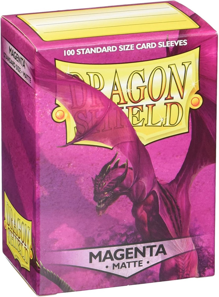 Arcane Tinmen Drachenschild – Kartenhüllen in Standardgröße Magenta matt 100x