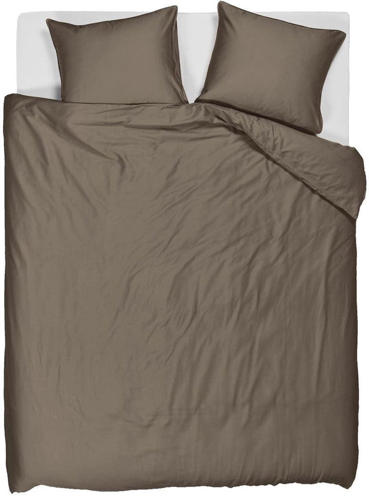 Bettwäschehaus-Wechselbettbezug – einfarbig – Einzelbetten – 240 x 200 220 – Taupe