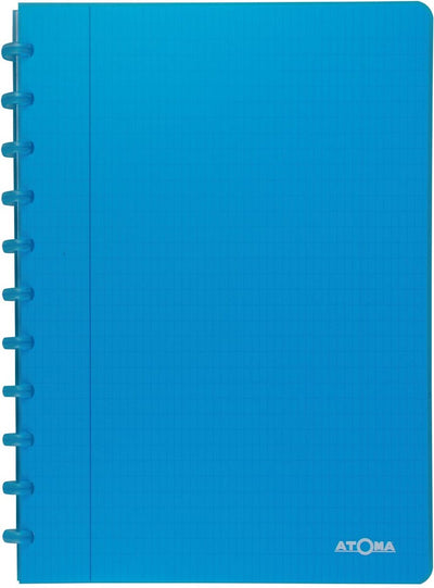 Atoma trendiges Notizbuch, ft A4, 144 Seiten, kommerziell kariert, transparentes Türkis