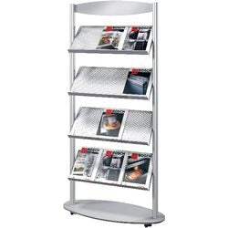Prospekthalter Sirius Silber 12 x A4