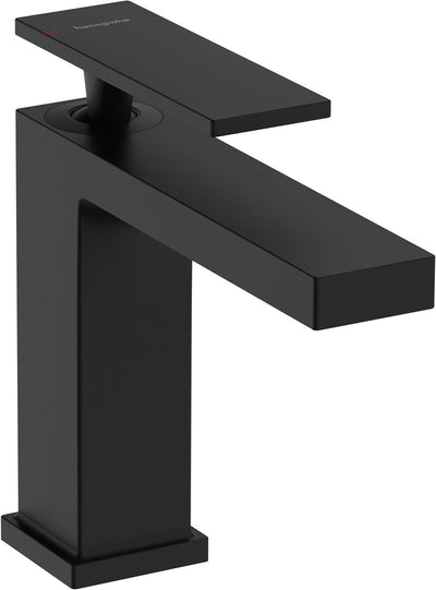 Hansgrohe tecturis e – Waschtischarmatur – Einhebelbedienung – ohne Ablaufgarnitur – Größe 110 mm – mattschwarz