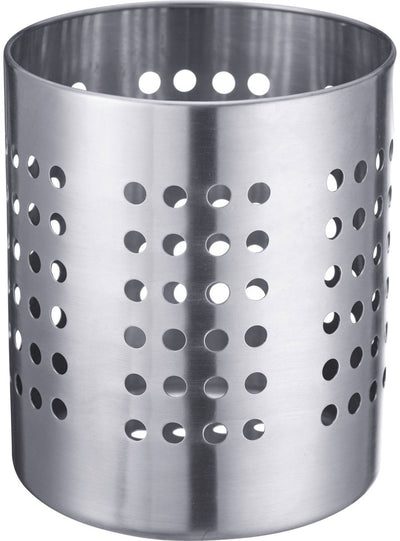 Westmark Besteck- und Küchenutensilienhalter, rund, Durchmesser: 12 cm, Höhe: 13,5 cm, Edelstahl, Silber, 69022211