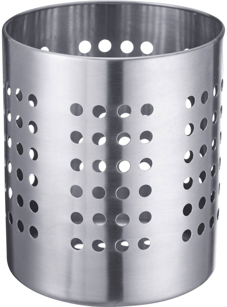Westmark Besteck- und Küchenutensilienhalter, rund, Durchmesser: 12 cm, Höhe: 13,5 cm, Edelstahl, Silber, 69022211
