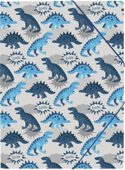 Ancor Elasto-Ordner B'log Dino A4 mit Gummizug und 3 Klappen – an-128956