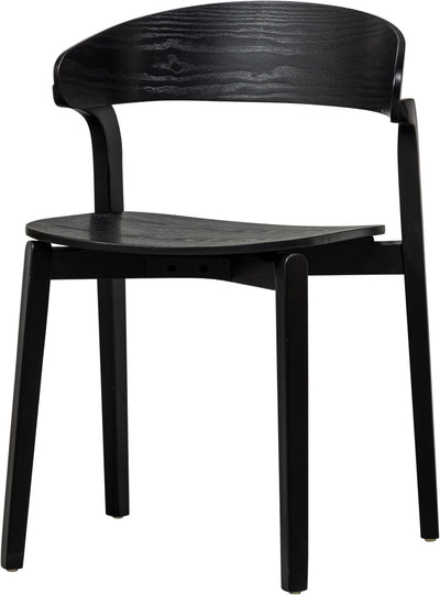 Woood Cras Esszimmerstuhl – Eschenfurnier – Schwarz – 75 x 52 x 42